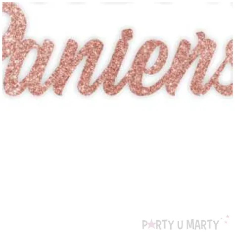 topper papierowy wieczor panienski z pierscionkiem rose gold brokat 15 5 x 16 cm