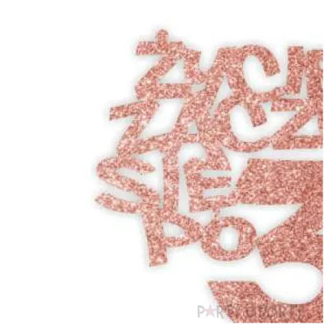 topper papierowy zycie zaczyna sie po 30 rose gold brokat 13 x 17 cm