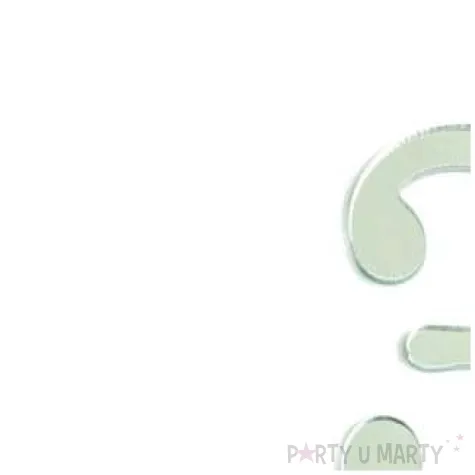 topper plastikowy cyfra 3 korona srebrna partypal