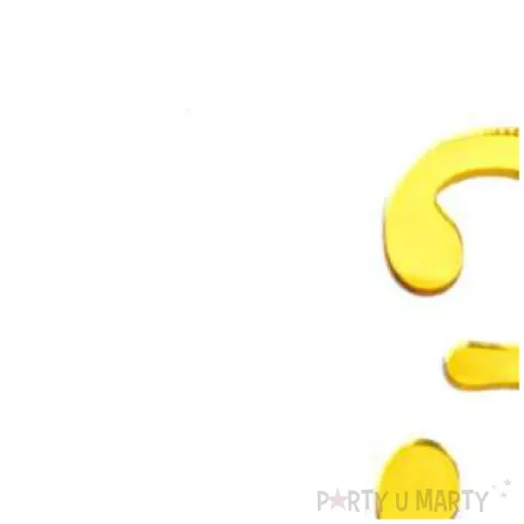 topper plastikowy cyfra 3 korona zlota partypal