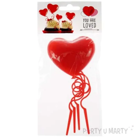 topper serduszka zakrecone arpex 13cm 4 szt