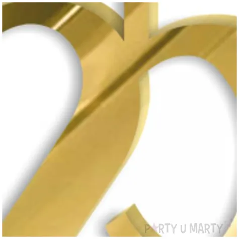 topper z pleksy bok tortu cyfra 25 zloty lustrzany 8 x 9 cm