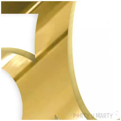 topper z pleksy bok tortu cyfra 50 zloty lustrzany 9 x 9 5 cm