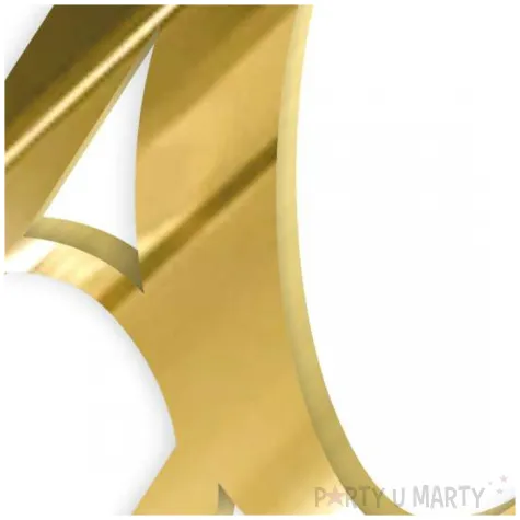 topper z pleksy bok tortu cyfra 60 zloty lustrzany 9 x 9 5 cm