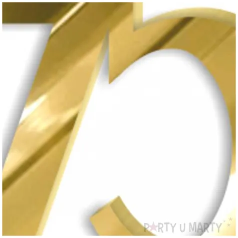 topper z pleksy bok tortu cyfra 75 zloty lustrzany 7 5 x 9 cm