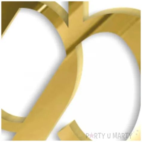 topper z pleksy bok tortu cyfra 95 zloty lustrzany 8 x 9 cm