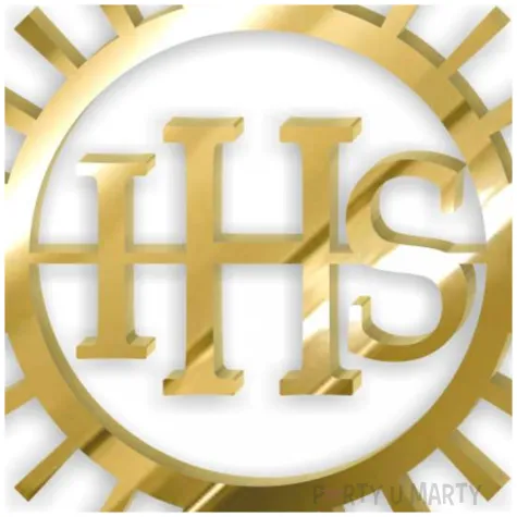 topper z pleksy bok tortu ihs z promykami zloty lustrzany 9 5x9 5 cm