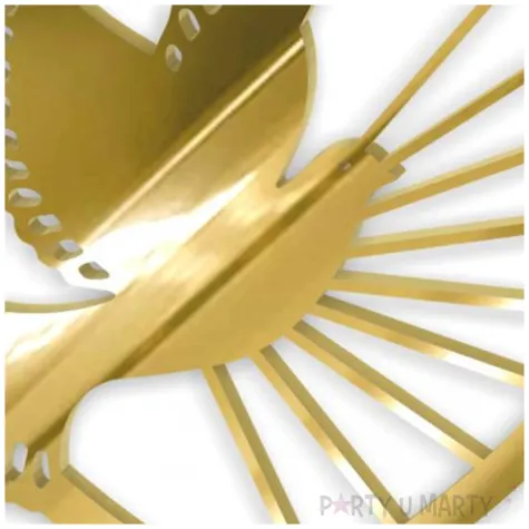 topper z pleksy bok tortu serce i golebica zloty lustrzany 9x10 cm