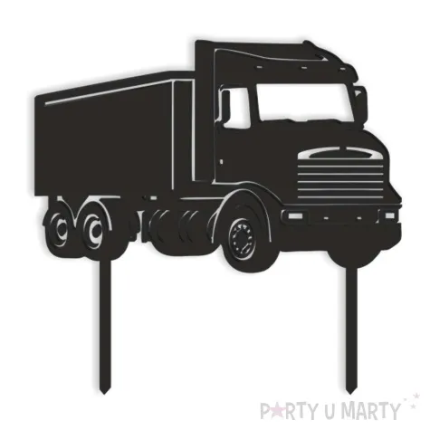 topper z pleksy ciezarowka tir czarny 13 5 x 13 cm