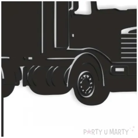 topper z pleksy ciezarowka tir czarny 13 5 x 13 cm