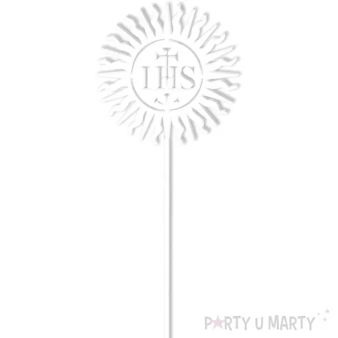 topper z pleksy komunia sw ihs hostia bialy 24 cm