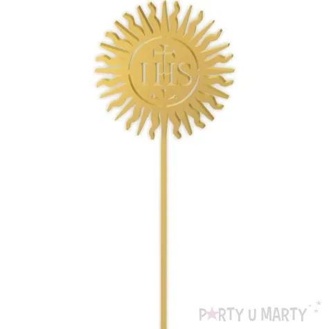 topper z pleksy komunia sw ihs hostia zloty 24 cm