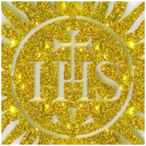 topper z pleksy komunia sw ihs hostia zloty brokat 24 cm