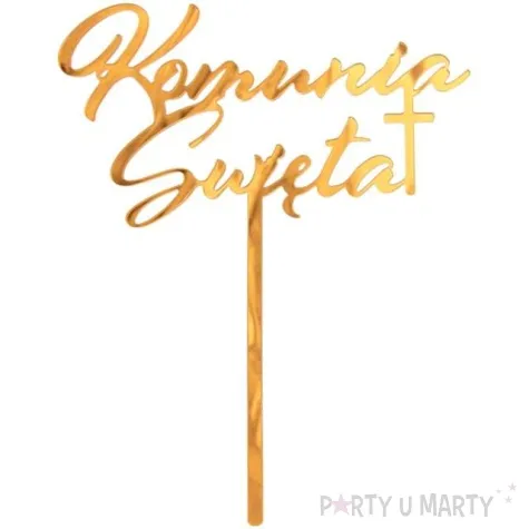 topper z pleksy komunia swieta godan 14x18 cm