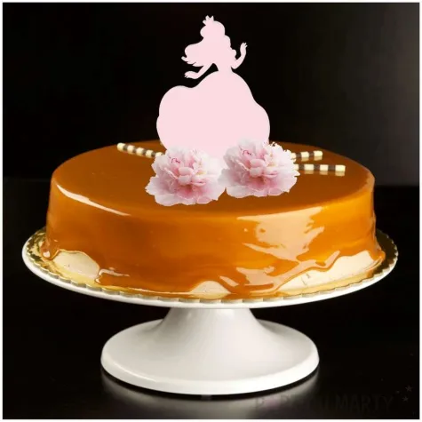 topper z pleksy ksiezniczka rozowy pastel 8 5x18 cm