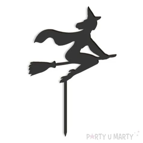 topper z pleksy lady wiedzma czarny 12x17 5 cm