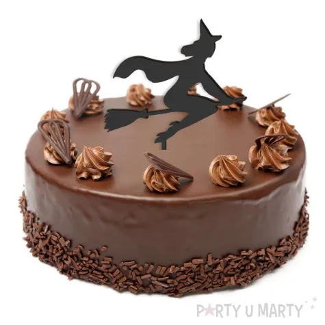 topper z pleksy lady wiedzma czarny 12x17 5 cm