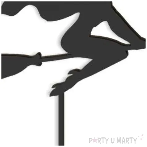 topper z pleksy lady wiedzma czarny 12x17 5 cm