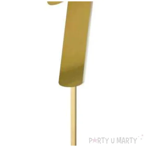 topper z pleksy liczba 1 zloty lustrzany 18 cm