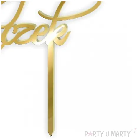 topper z pleksy mam juz roczek zloty lustrzany 18 5 cm