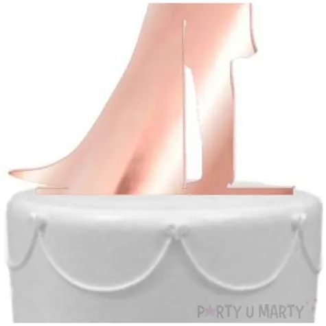 topper z pleksy para mloda we dwoje rose gold lustrzany 13 cm