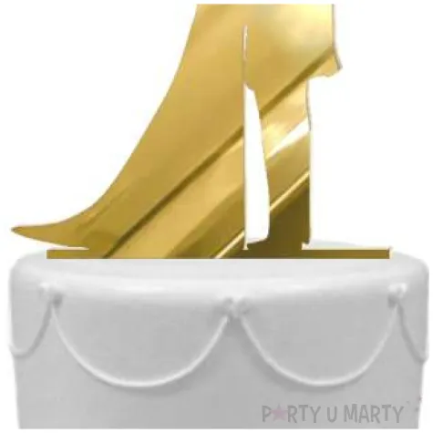 topper z pleksy para mloda we dwoje zloty lustrzany 13 cm