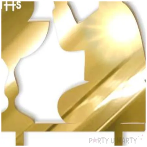 topper z pleksy pierwsza komunia sw chlopiec zloty lustrzany 15 cm