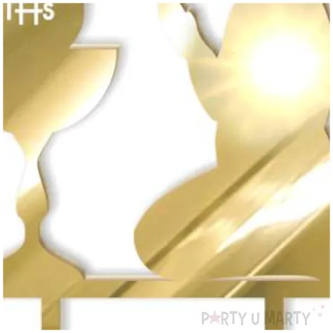 topper z pleksy pierwsza komunia sw dziewczynka zloty lustrzany 15 cm