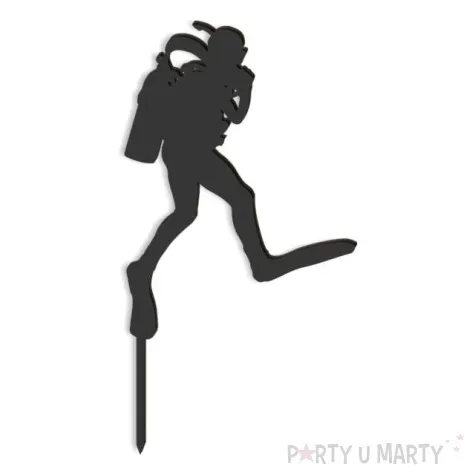 topper z pleksy pletwonurek czarny 9 5x17 7 cm