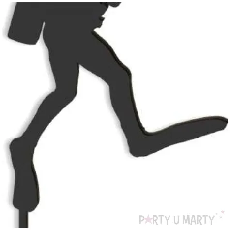 topper z pleksy pletwonurek czarny 9 5x17 7 cm