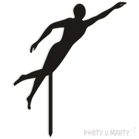 topper z pleksy plywak czarny 14x18 cm