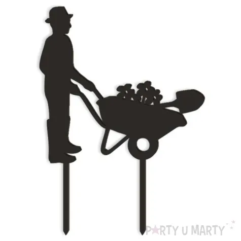 topper z pleksy rolnik ogrodnik czarny 13x18 cm