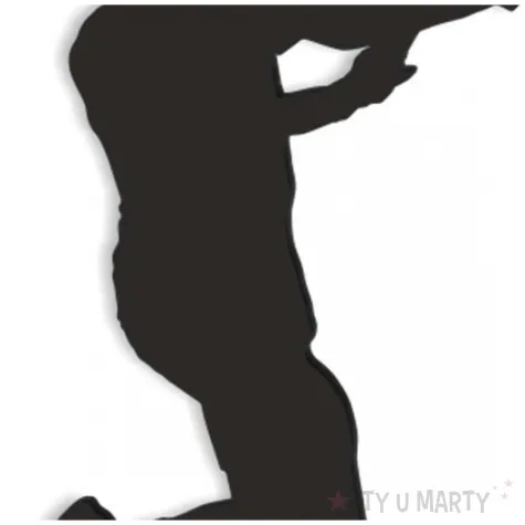 topper z pleksy tenisista czarny 8 5 x 20 cm