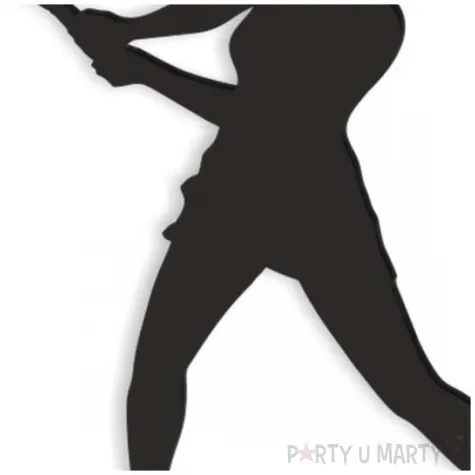 topper z pleksy tenisistka czarny 13 x 20 cm