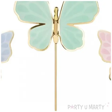 toppery papierowe kolorowe motylki 9 szt