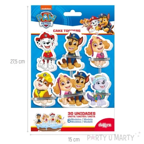 toppery papierowe psi patrol dekora 30 szt