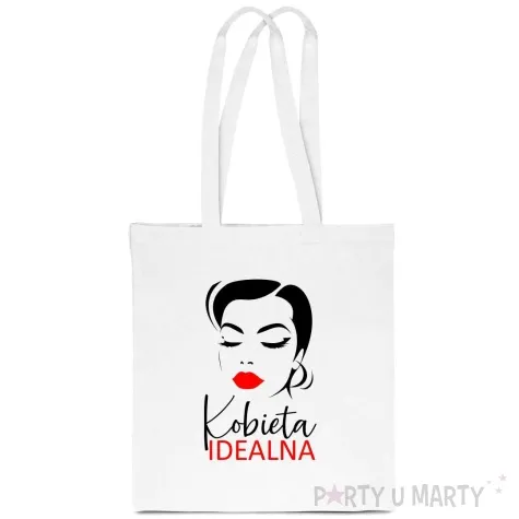 torba eko kobieta idealna bialy 40x35 cm