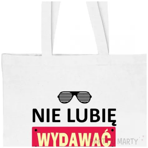 torba eko nie lubie wydawac bialy 40x35 cm