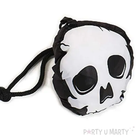 torba na zakupy czaszka brelok biala godan