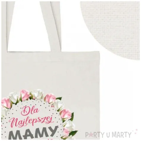 torba premium dla najlepszej mamy na swiecie ecru 40x34 cm