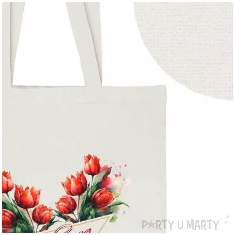 torba premium kochanej mamie serce ecru 40x34 cm