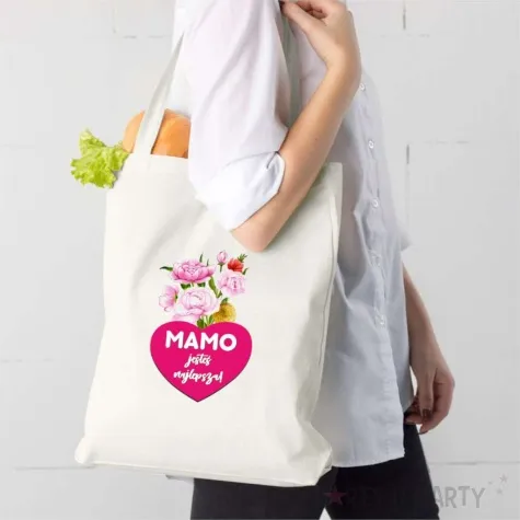 torba premium mamo jestes najlepsza ecru 40x34 cm