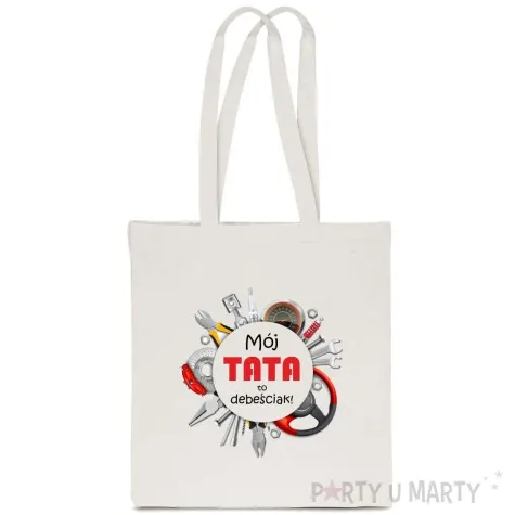 torba premium moj tata to debesciak ecru 40x34 cm