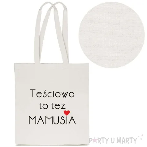 torba premium tesciowa to tez mamusia ecru 40x34 cm