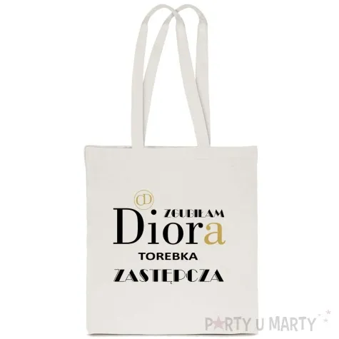 torba premium zgubilam diora torebka zastepcza ecru 40x34 cm