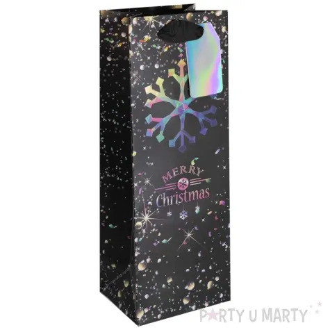 torebka na butelke lodowe figury sniezynka partypal 34x12 5 cm