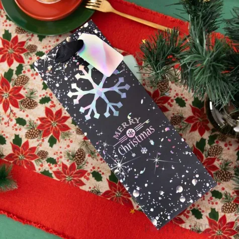 torebka na butelke lodowe figury sniezynka partypal 34x12 5 cm