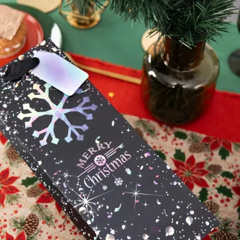 torebka na butelke lodowe figury sniezynka partypal 34x12 5 cm