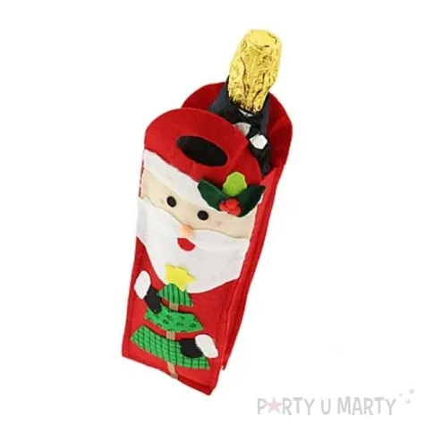 torebka na butelke mikolaj z filcu 41x13x7 5 cm