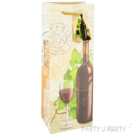 torebka na butelke winnica paris partypal 34x12 5 cm